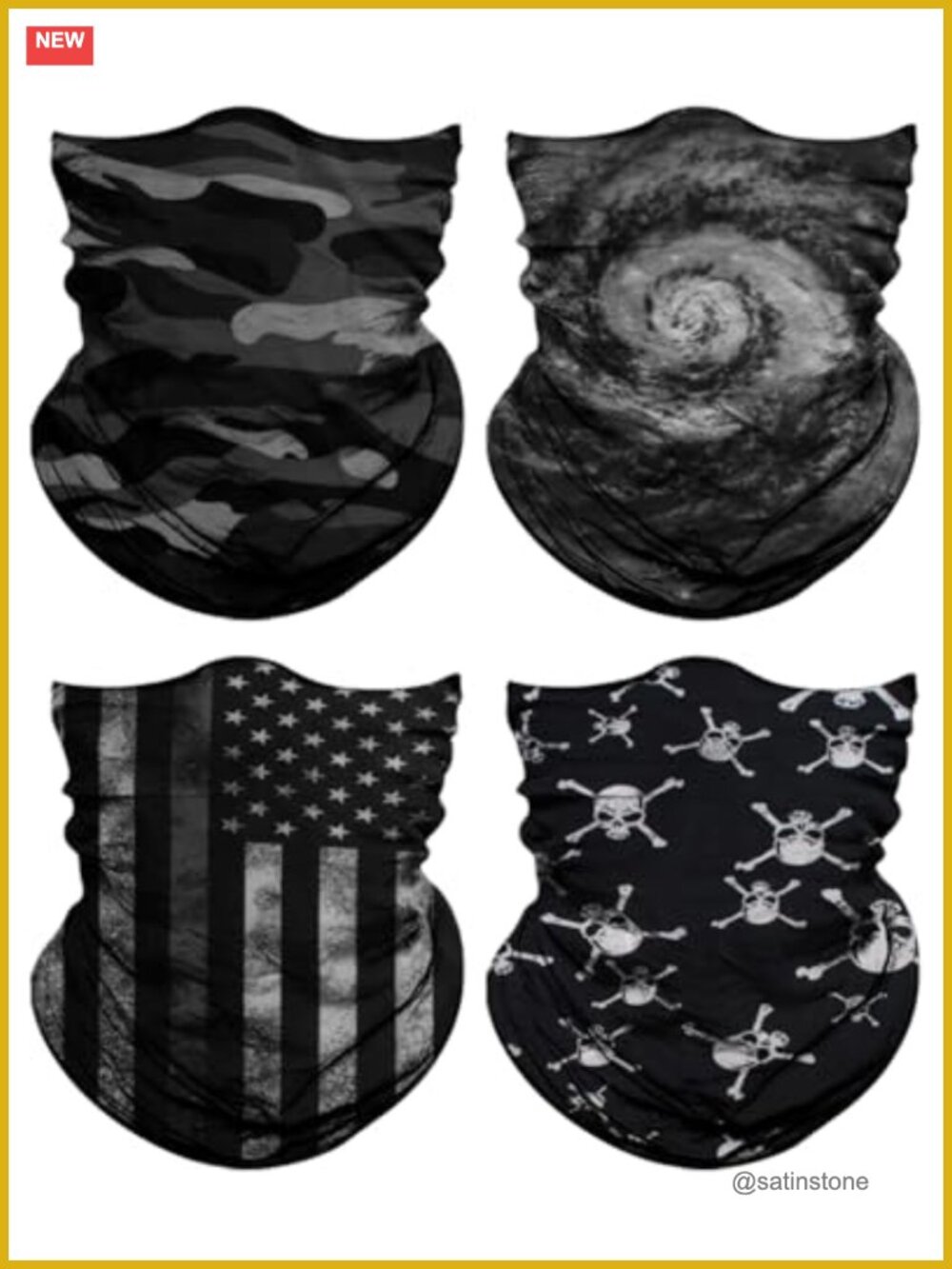 4 Pack Neck Gaiter Face Mask